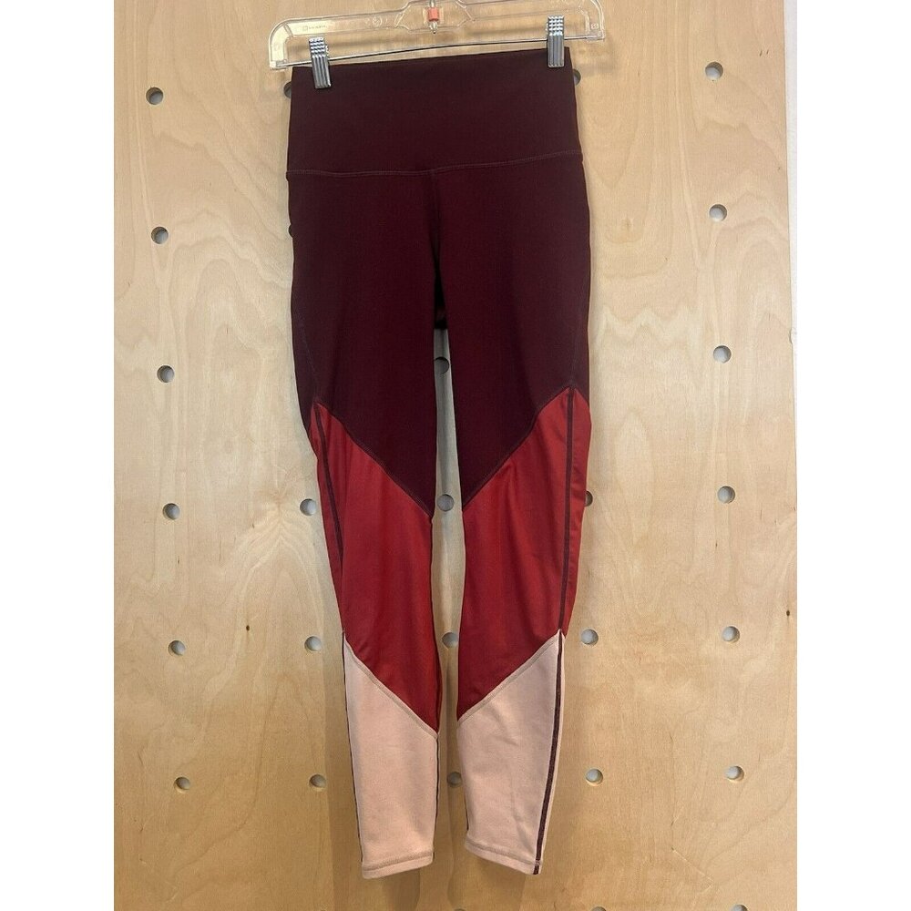 Fabletics Zone 7/8 Fuschia Color Block High Waist… - image 3